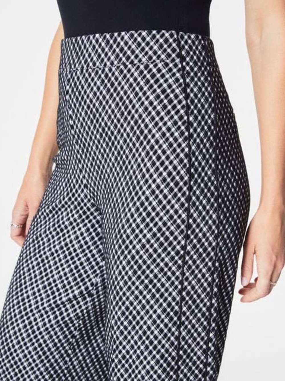 SPANX Smooth Perfect Fit Ponte Wide Leg Pant In Jacquard Size Small - Picture 8 of 10